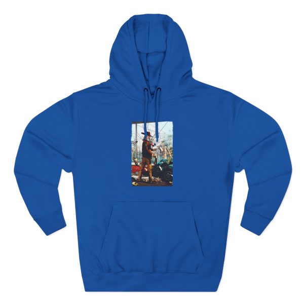 Invincible the Walking Dead Rick Grimes Three-Panel Fleece Hoodie